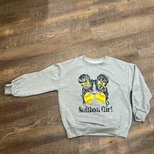 Girls Softballl Sweatshirt